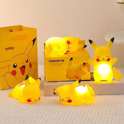 Pokemon Pikachu Night Light Glowing Children Toy Pokemon Pikachu Cute Bedside Lamp Children's Birthday Christmas Present