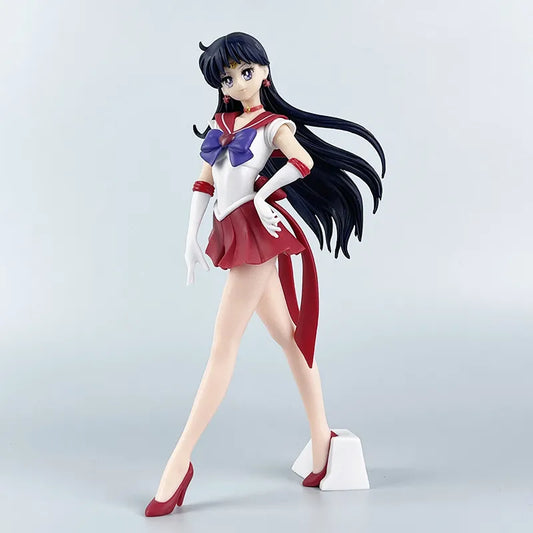 Sailor Moon Anime Figure 22cm Sailor Mars Decor Ornaments PVC Action Figurine Collectible Model Toy Gift