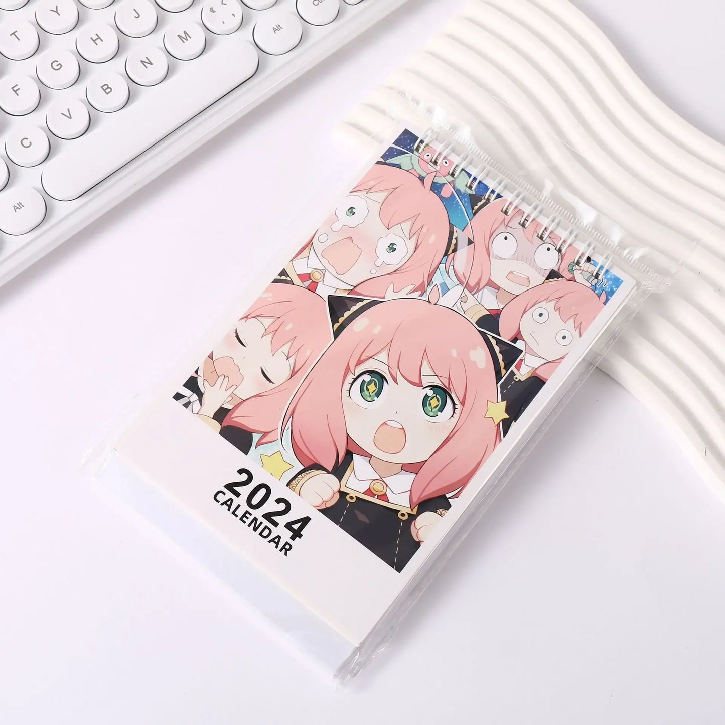 HOT Anime Demon Slayer SPY x Family 2024 New Year Table Calendar Anya Desk Calendar Agenda Organizer Planner Books