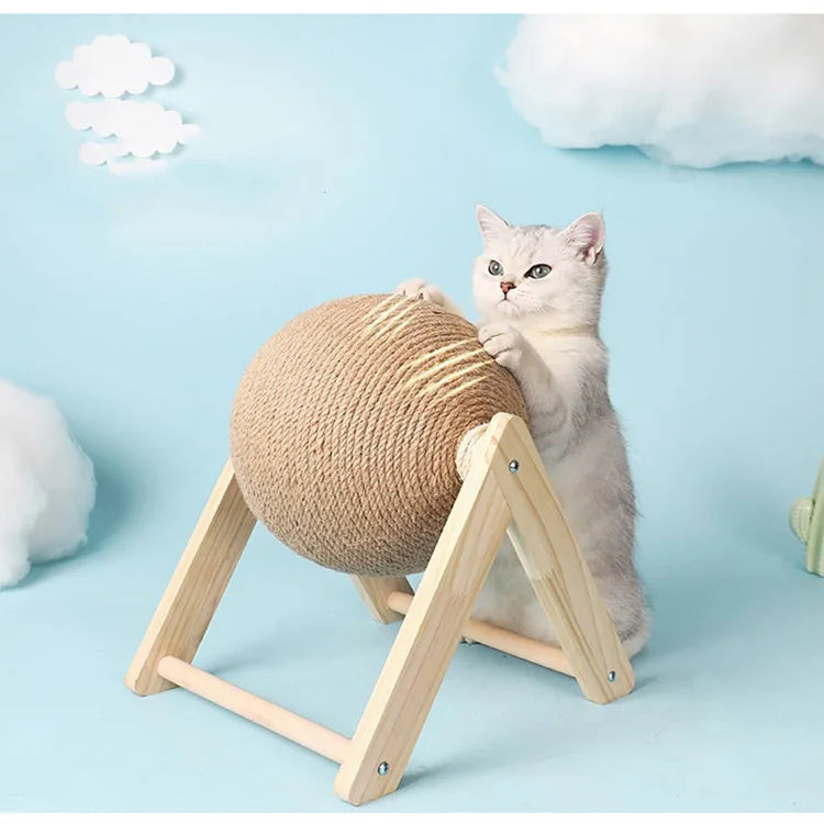 Sisal Rope Cat Scratcher Ball Toys Interactive Scratching Post kitten Toy Furnature Scraper Grinding Scratch Board Pad for Cats