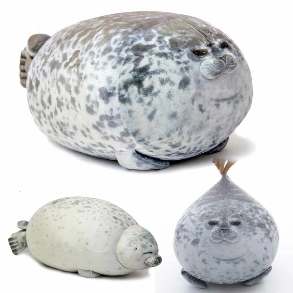 Animal - fat - seal Stuffed Watona Seal Angry Blob Chubby 3d Novelty Sleeping Pillow Plush Stuffed Doll Kids Girls Birthday Gifts - PlusoneToys