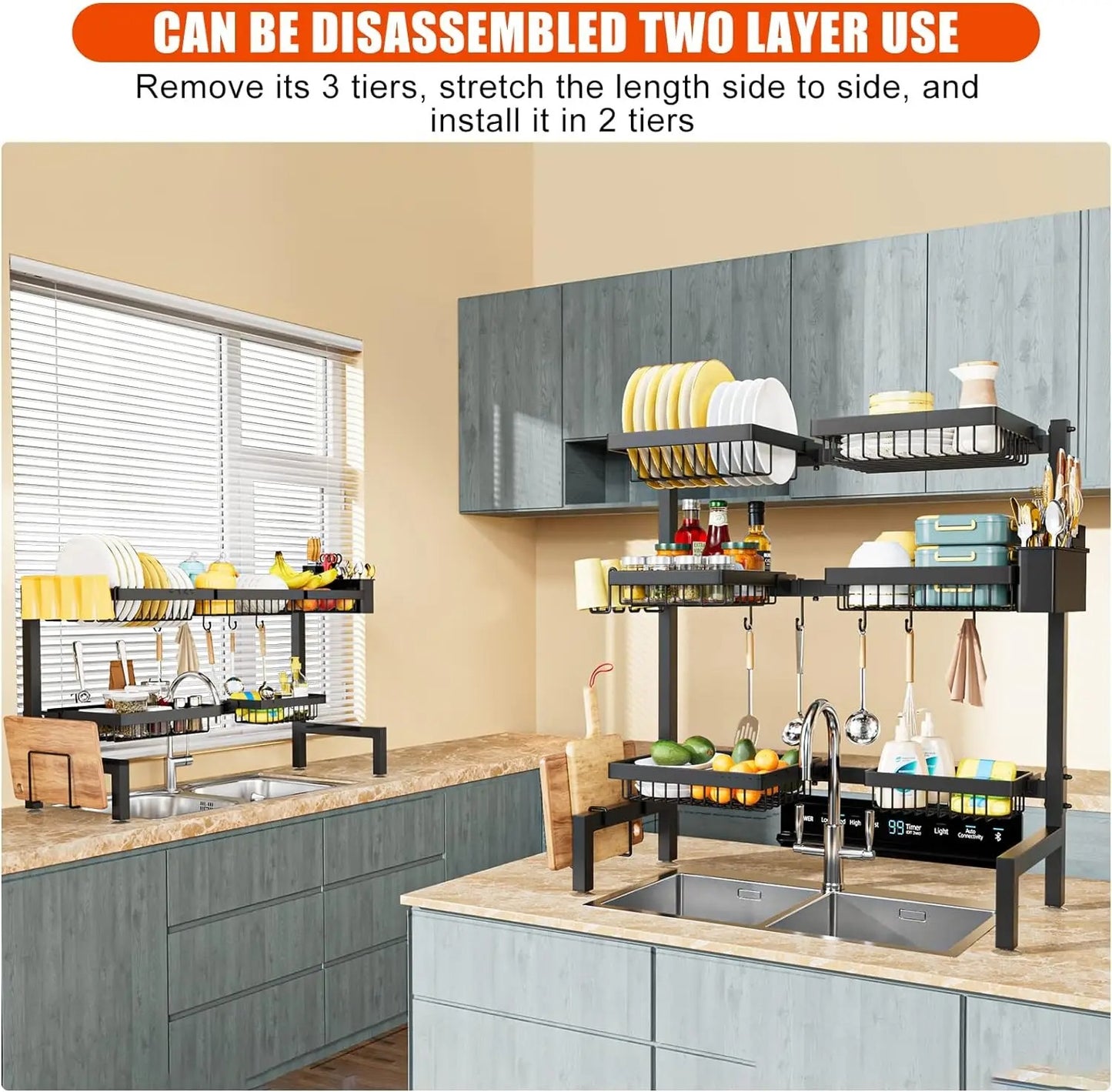 Large Dish Drainer Kitchen Organization