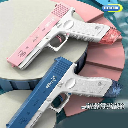 Glock Water Gun Toy Portable Water Gun Automatic Water Spray Gun Toys Electric Burst Water Gun Children Outdoor Water Fight Toys