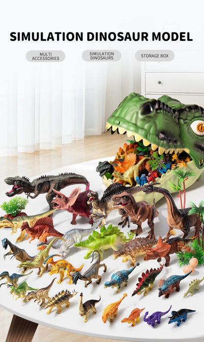 Children Simulation Dinosaur World Toy For Boy Jurassic Models Action Figures PVC Tyrannosaurus Animals Park Kids 3 Years Gift