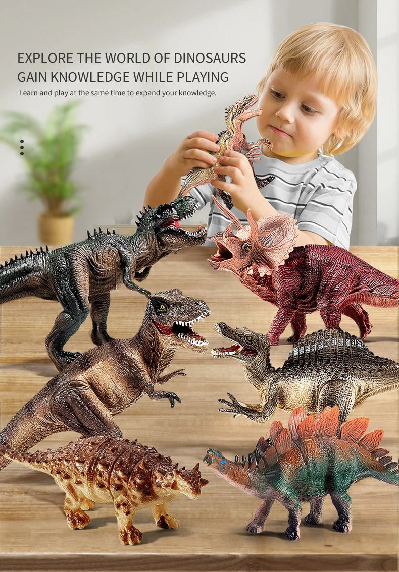 Children Simulation Dinosaur World Toy For Boy Jurassic Models Action Figures PVC Tyrannosaurus Animals Park Kids 3 Years Gift