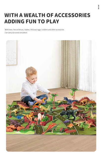 Children Simulation Dinosaur World Toy For Boy Jurassic Models Action Figures PVC Tyrannosaurus Animals Park Kids 3 Years Gift