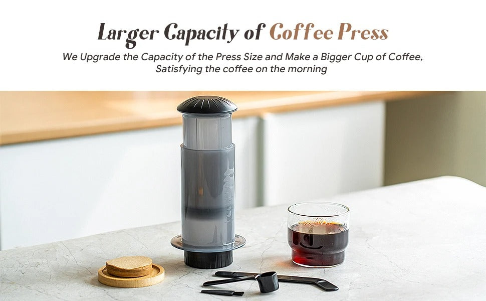 Espresso Portable Coffee Maker French Press Coffee Pot Kitchen Supplies for Aeropress Cafe Press Machine with Filter Paper Kit