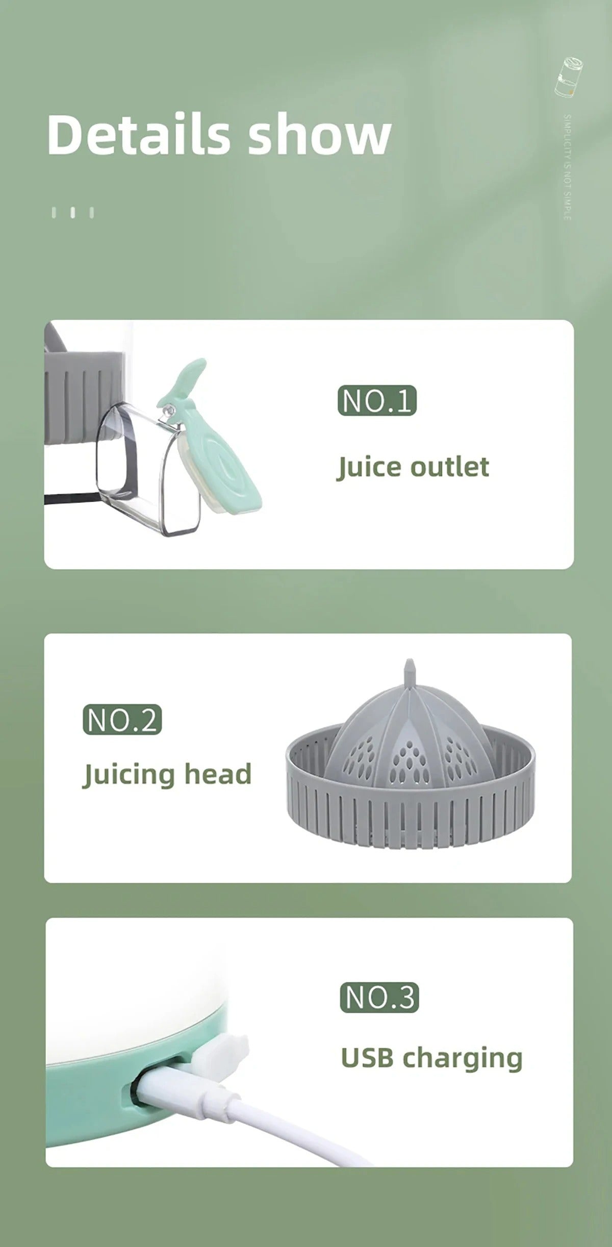 Multi-Function Portable Electric Juicer ( USB Rechargeable)