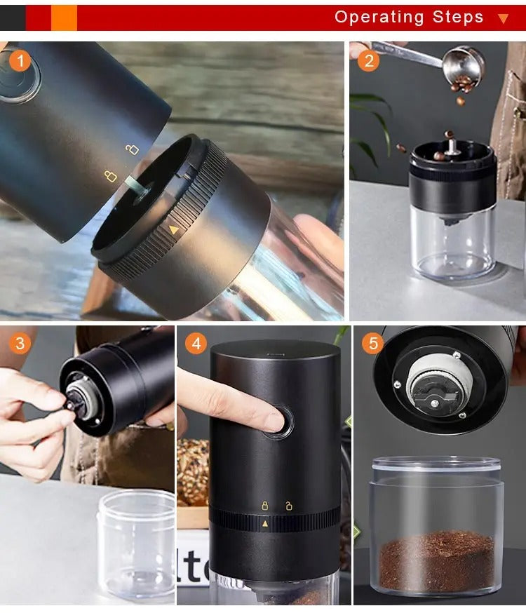 Electric Portable Coffee Grinder TYPE-C USB Charge