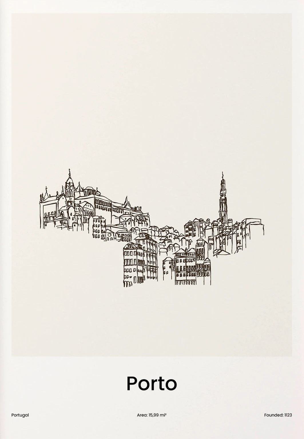 Minimalist Line Draw Travel City Map Poster Canvas