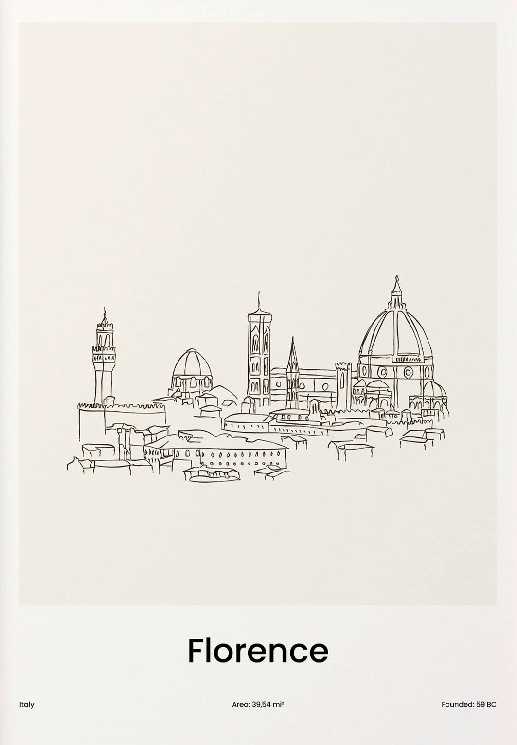 Minimalist Line Draw Travel City Map Poster Canvas