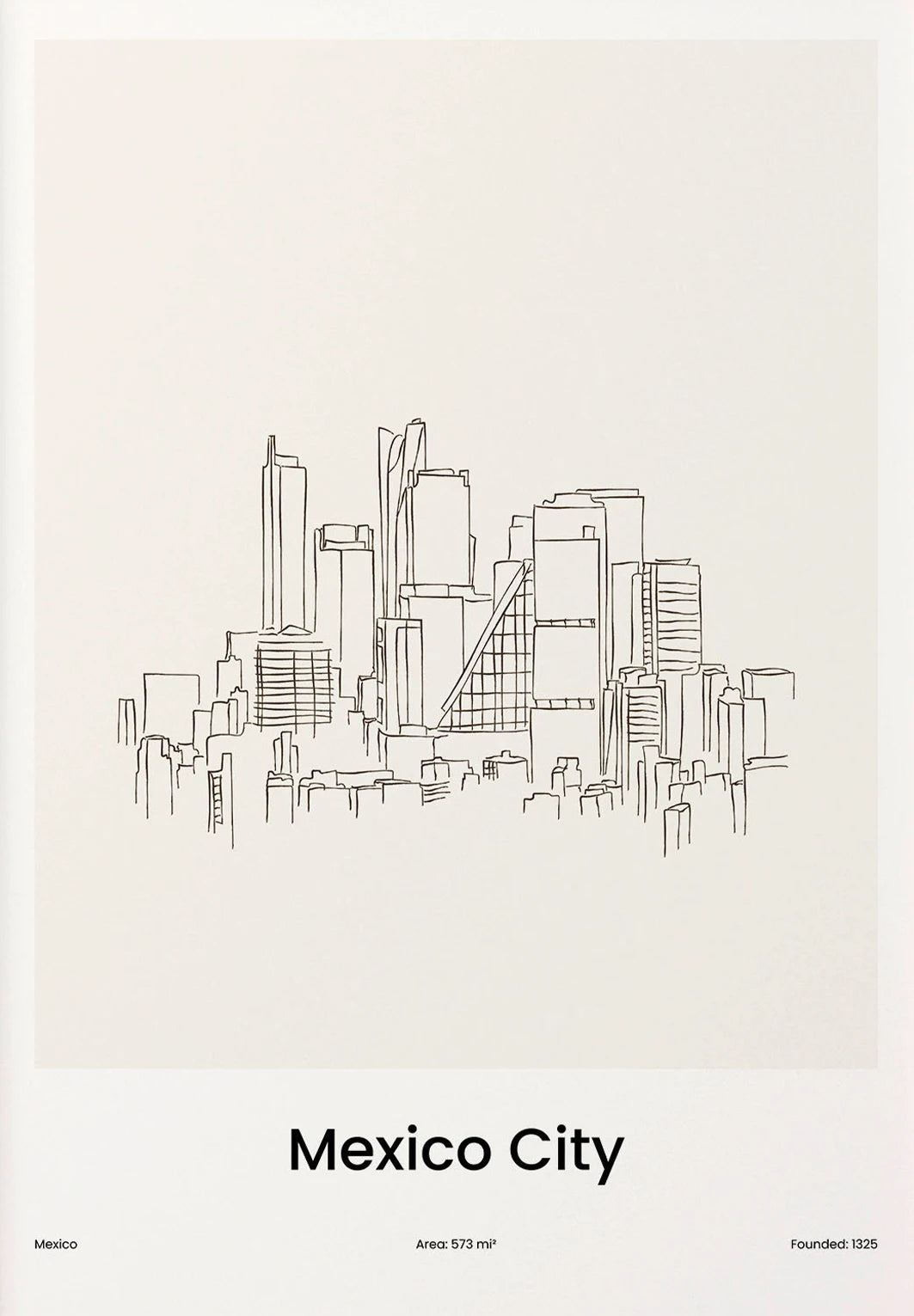 Minimalist Line Draw Travel City Map Poster Canvas