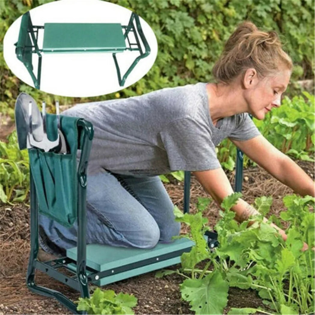 Kneeler & Seat (Heavy Duty Upgraded Garden Kneeler Thicken Seat Padded Kneeling Stool Indoor Outdoor 150KG Load Portable Folding)