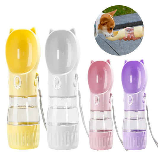 Portable Water Bottle For Dogs with Food Container