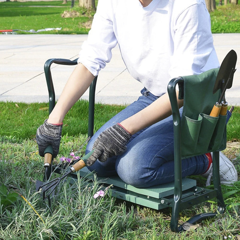 Kneeler & Seat (Heavy Duty Upgraded Garden Kneeler Thicken Seat Padded Kneeling Stool Indoor Outdoor 150KG Load Portable Folding)