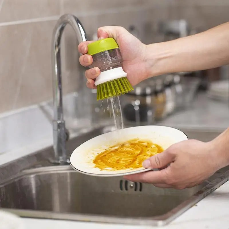 Dish Brush With Soap Dispenser