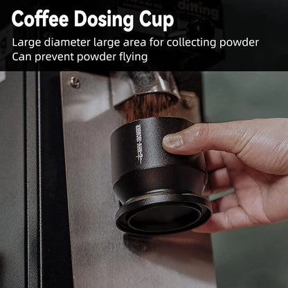 MHW-3BOMBER Blind Shaker Espresso Dosing Funnel with Stirrer Aluminum Alloy Coffee Dosing Cup Fit 58mm Portafilter Barista Tool