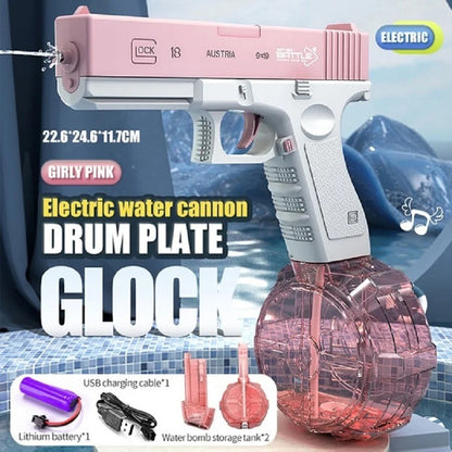 Glock Water Gun Toy Portable Water Gun Automatic Water Spray Gun Toys Electric Burst Water Gun Children Outdoor Water Fight Toys