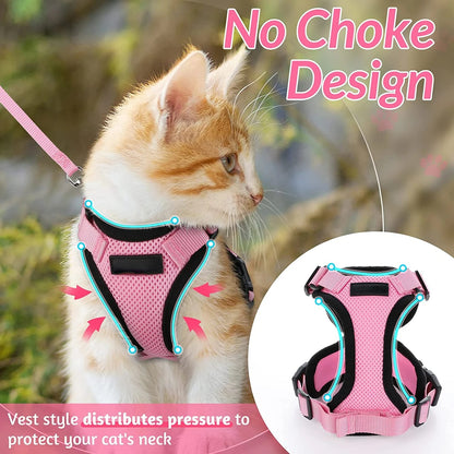 Pet Cat Harness And Leash Set