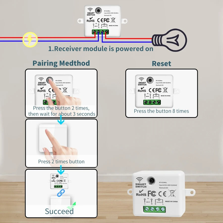 Wireless Smart Switcher  Switch with Remote Control