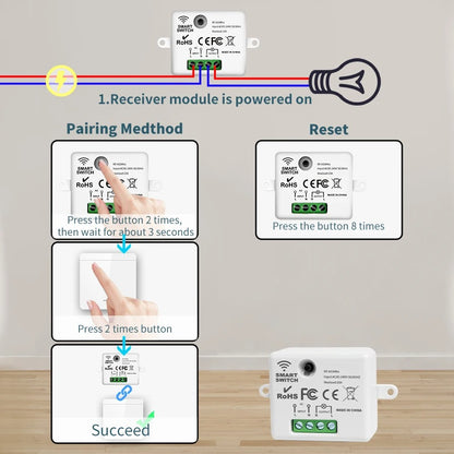 Wireless Smart Switcher  Switch with Remote Control