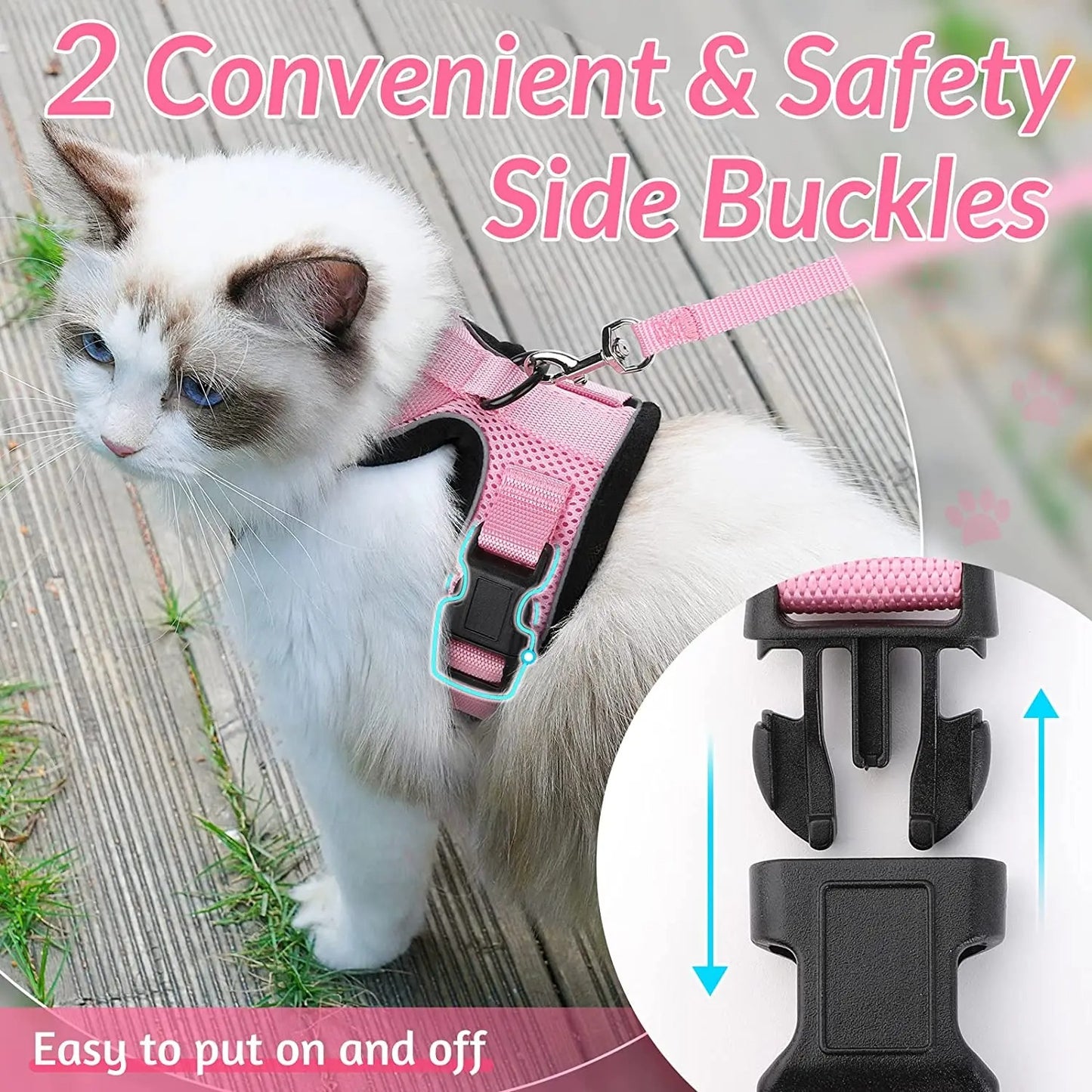 Pet Cat Harness And Leash Set