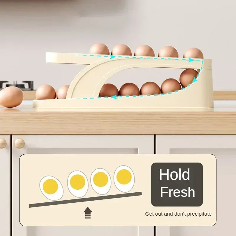 Automatic Scrolling Egg Rack Holder