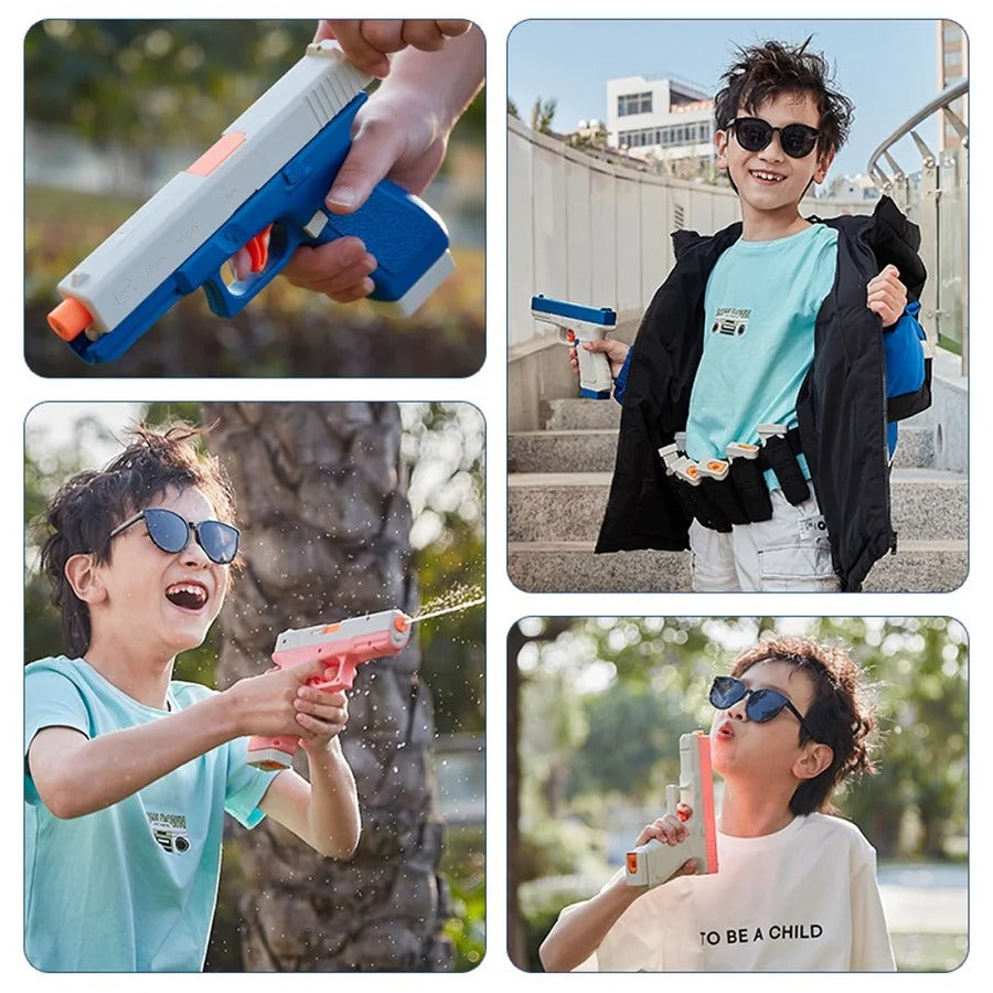 Glock Water Gun Toy Portable Water Gun Automatic Water Spray Gun Toys Electric Burst Water Gun Children Outdoor Water Fight Toys