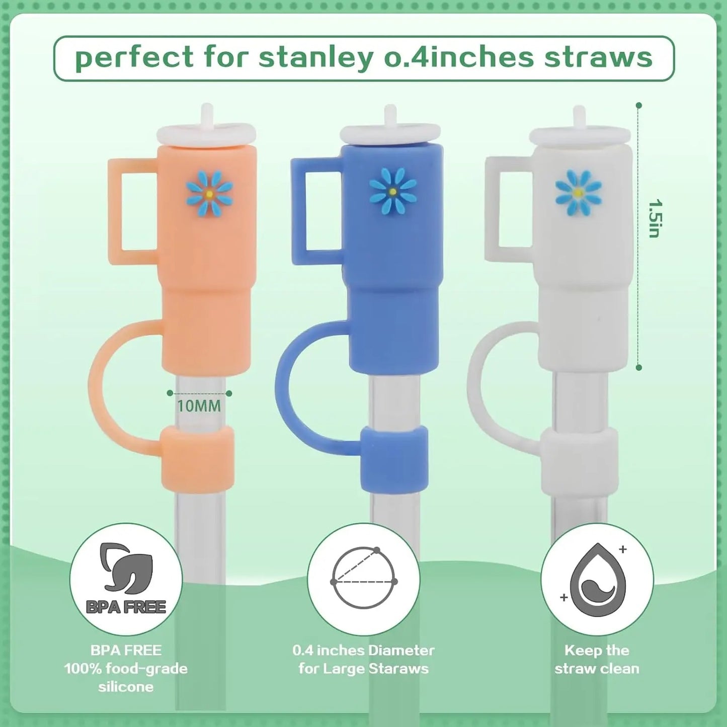 Straw Cover Cap for Stanley Cup-5Pcs